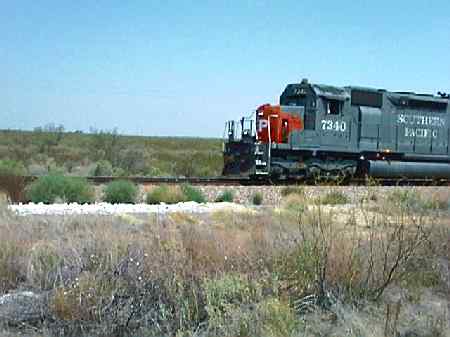 Passing diesel train