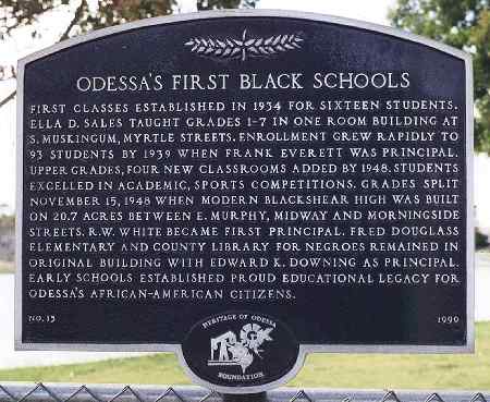 Historical Marker located at Douglass School site