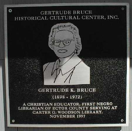Photo of Gertrude Bruce Historical Marker, East Murphy St