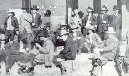 Hanging out in front
of Henderson Drug 1906