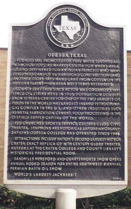 Odessa Tx. Marker