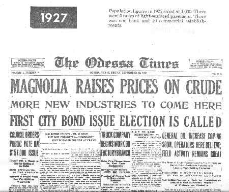 the Odessa Times in 1927